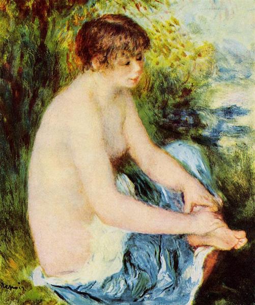 蓝色的小裸体皮埃尔-奥古斯特·雷诺阿_雷诺阿Auguste Renoir_世界名画 