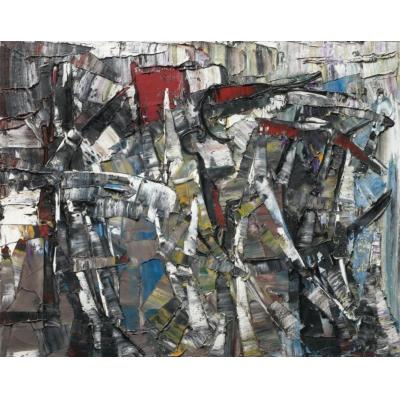 厚颜料抽象油画 大芬村油画