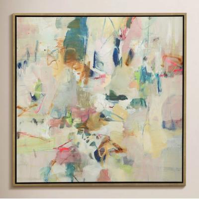 纯手绘油画・莫奈式柔和色彩表达 抽象油画，简约风格