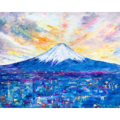 富士山装饰油画 大芬村油画