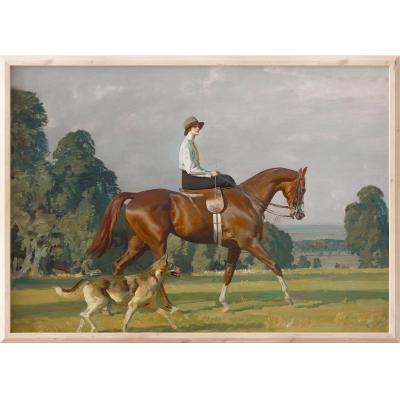 复古骑马者 古典油画  大芬村